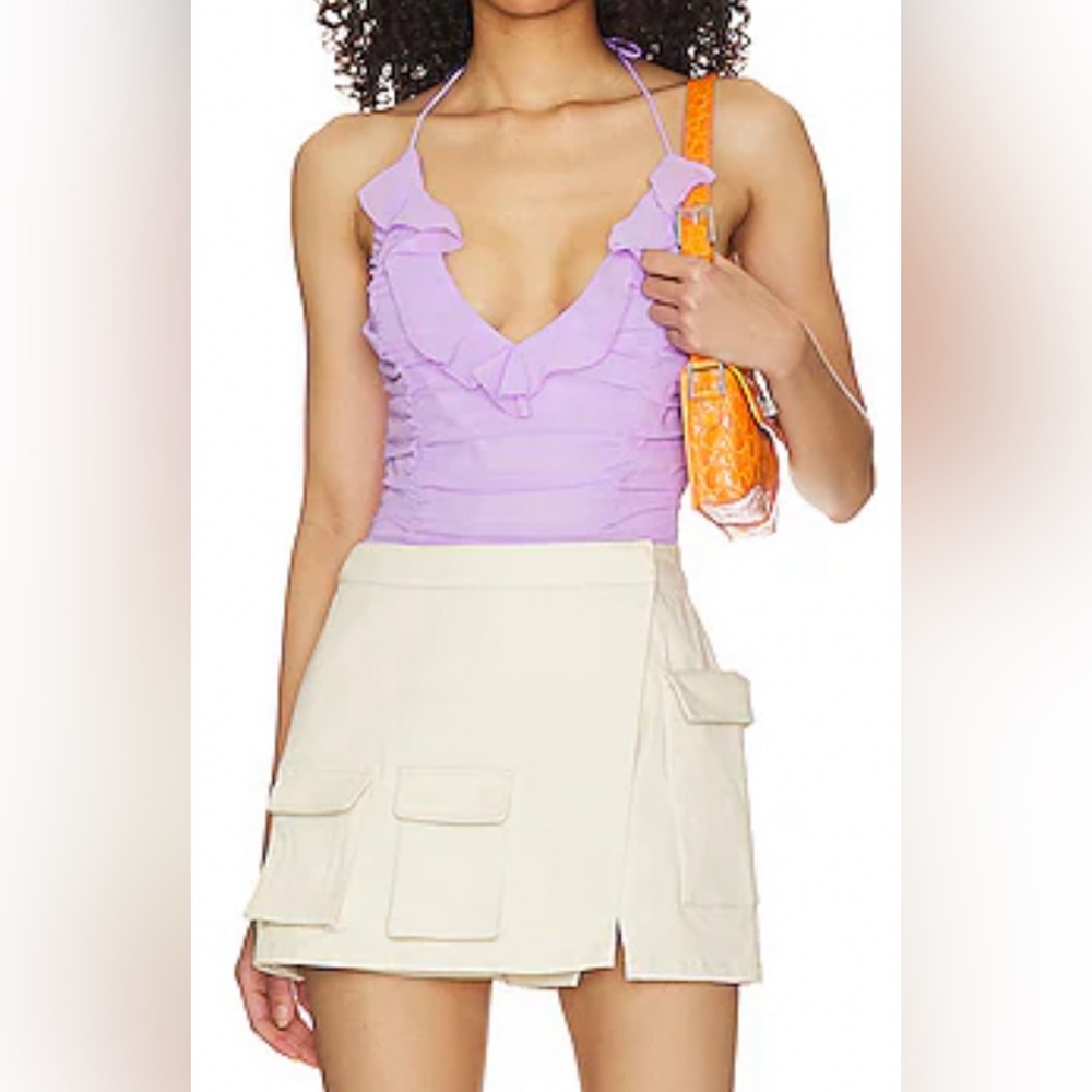 MAJORELLE Everly Bodysuit in Powder Purple